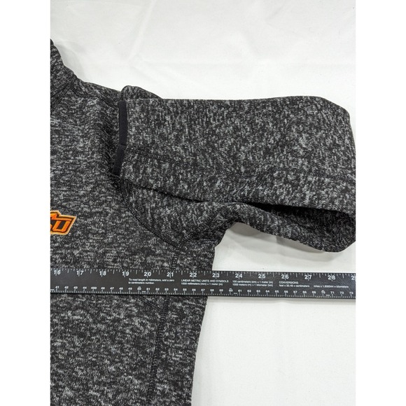 Antigua Quarter Zip Oklahoma State Sideline Pullover (Mens L) Gray Static Heavy - Picture 7 of 7